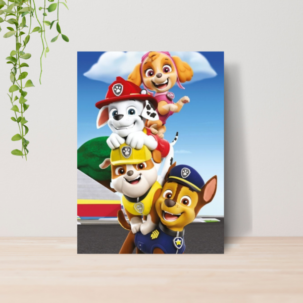 Quadro Decorativo Patrulha Canina Infantil A4 MDF 02