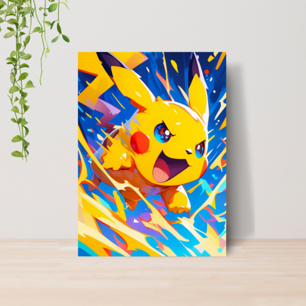 Quadro Decorativo Pikachu Pokemon Anime Gamer A4 MDF 01