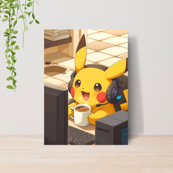 Quadro Decorativo Pikachu Pokemon Anime Gamer A4 MDF 02