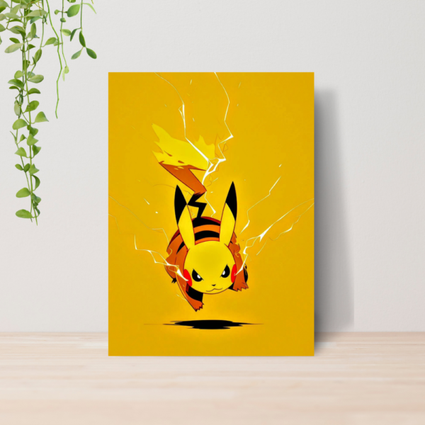 Quadro Decorativo Pikachu Pokemon Anime Gamer A4 MDF 03