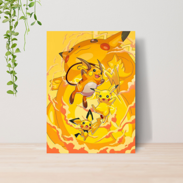 Quadro Decorativo Pikachu Pokemon Anime Gamer A4 MDF 05