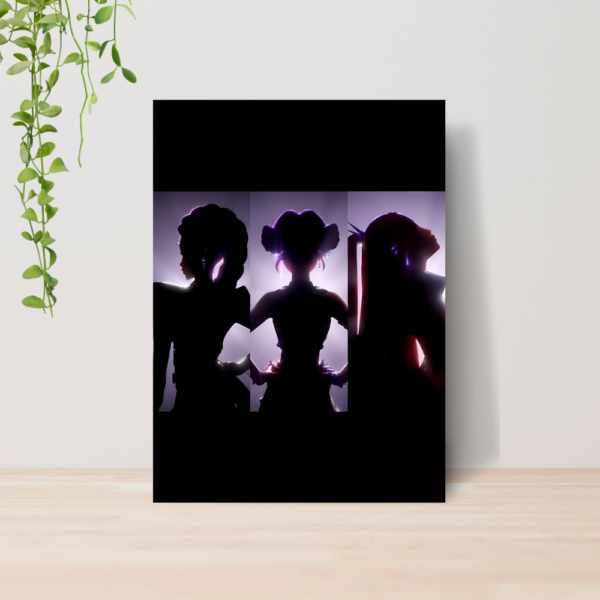 Quadro Guerreiras do Kpop Saja Boys A4 | Placa MDF 010