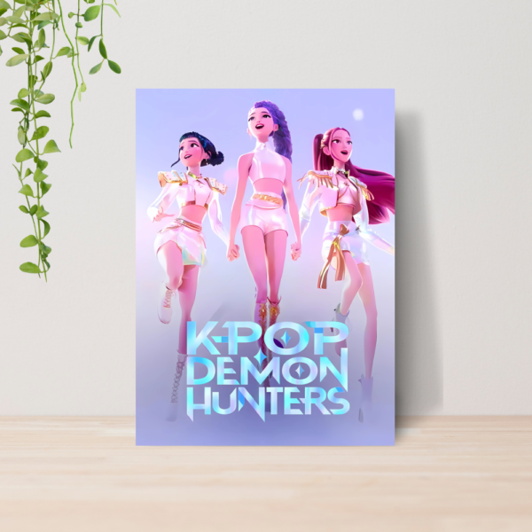 Quadro Guerreiras do Kpop Saja Boys A4 | Placa MDF 004