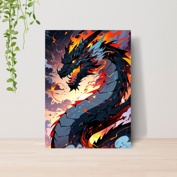 Quadro Dragões Fantasia RPG A4 | Placa MDF 06