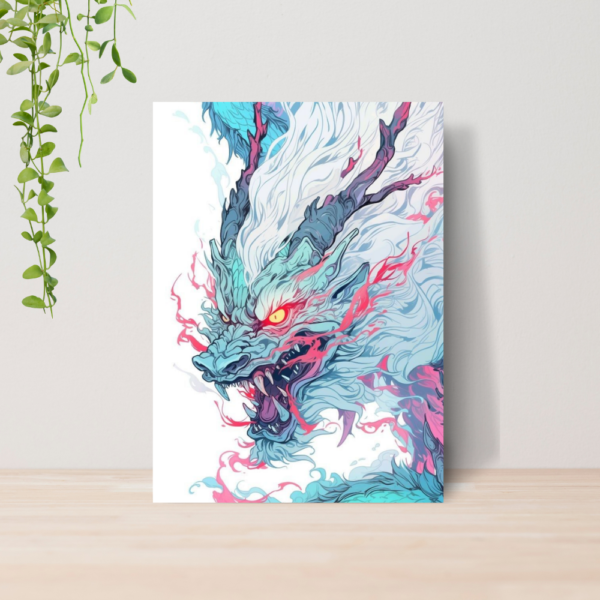 Quadro Dragões Fantasia RPG A4 | Placa MDF 08
