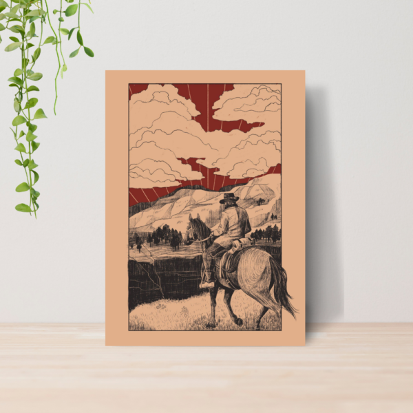 Quadro Decorativo Red Dead Redemption 2 Jogo Gamer A4 MDF 04
