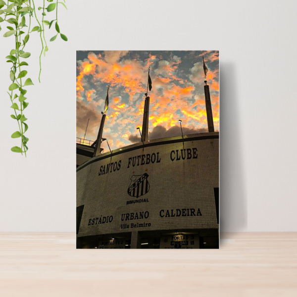 Quadro Decorativo Santos Time Futebol Escudo Peixe A4 MDF 05
