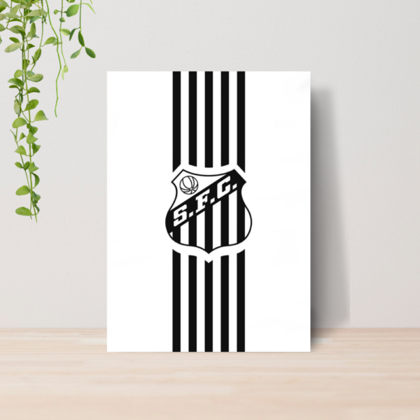 Quadro Decorativo Santos Time Futebol Escudo Peixe A4 MDF 07