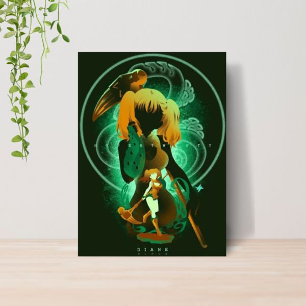 Quadro Sete Pecados Capitais Anime Manga A4 | Placa MDF 03