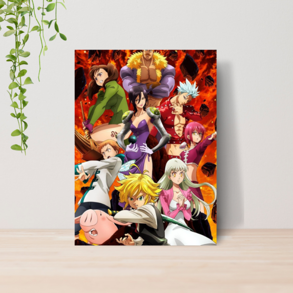 Quadro Sete Pecados Capitais Anime Manga A4 | Placa MDF 08