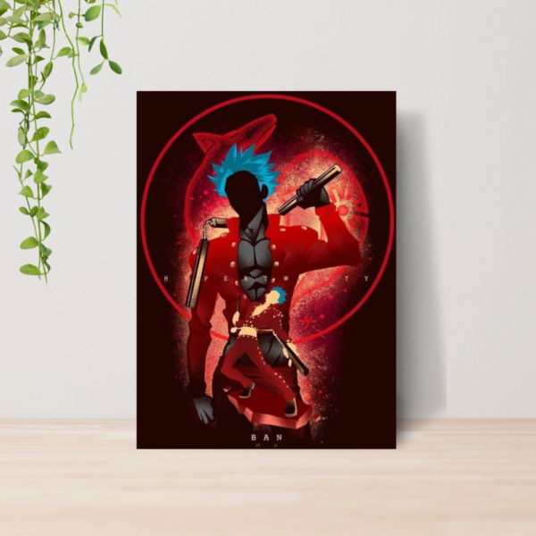 Quadro Sete Pecados Capitais Anime Manga A4 | Placa MDF 09