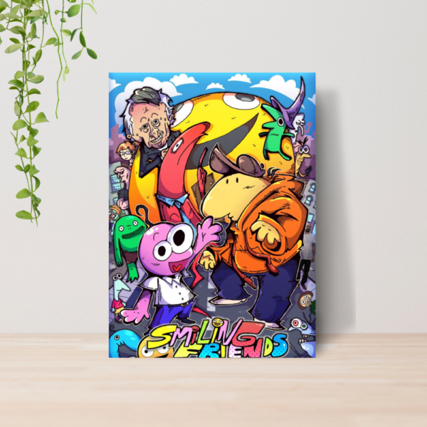 Quadro Decorativo Smiling Friends Adult Swim A4 MDF 02