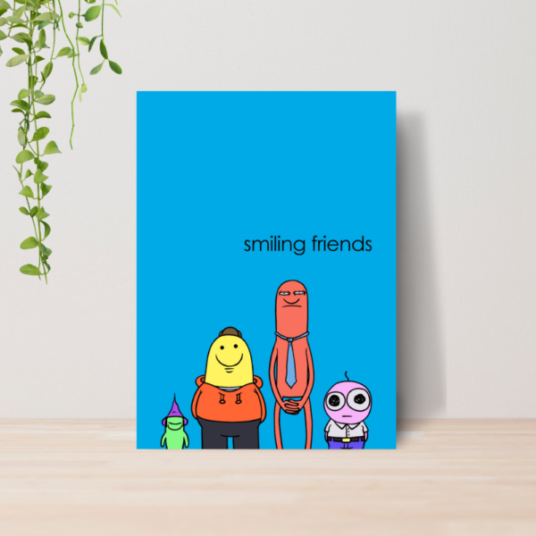 Quadro Decorativo Smiling Friends Adult Swim A4 MDF 04