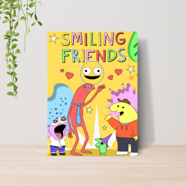 Quadro Decorativo Smiling Friends Adult Swim A4 MDF 05