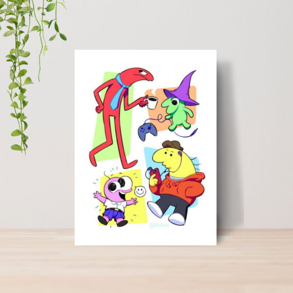 Quadro Decorativo Smiling Friends Adult Swim A4 MDF 07