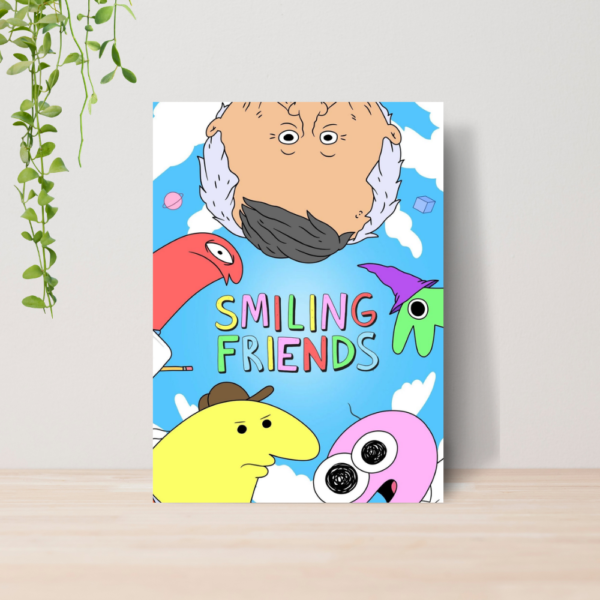 Quadro Decorativo Smiling Friends Adult Swim A4 MDF 08