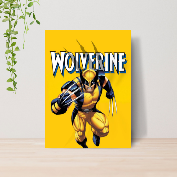 Quadro Wolverine X-Men Marvel Logan A4 | Placa MDF 01