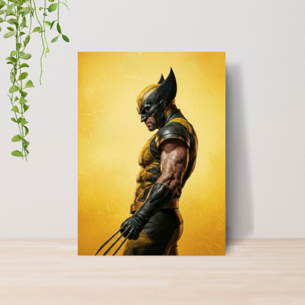 Quadro Wolverine X-Men Marvel Logan A4 | Placa MDF 10