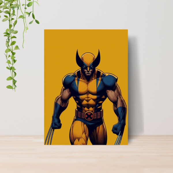 Quadro Wolverine X-Men Marvel Logan A4 | Placa MDF 03