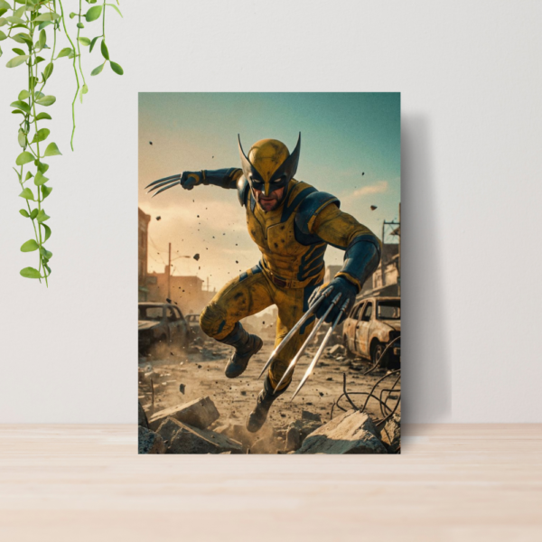 Quadro Wolverine X-Men Marvel Logan A4 | Placa MDF 06