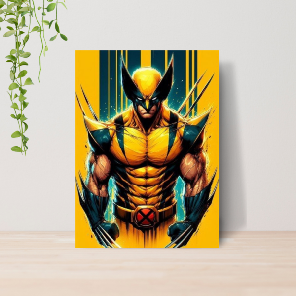 Quadro Wolverine X-Men Marvel Logan A4 | Placa MDF 09